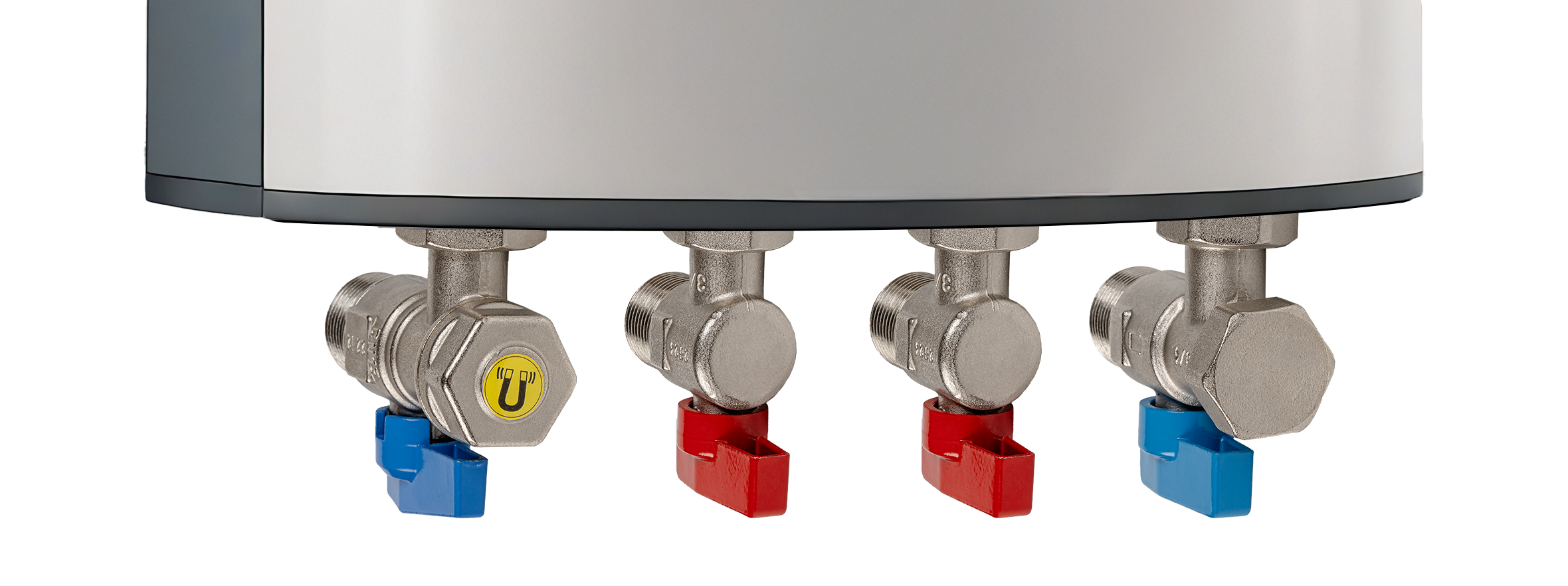 Uniwersalny zestaw zaworów kątowych z filtrami i magnesem do kotłów gazowych MAG-KIT